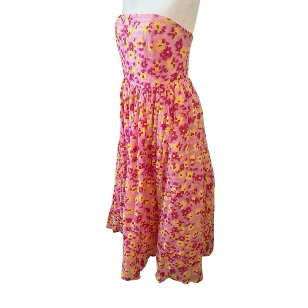 Maya Deluxe Floral Tutti Frutti Midi Strapless Dress NWT - Picture 4 of 9